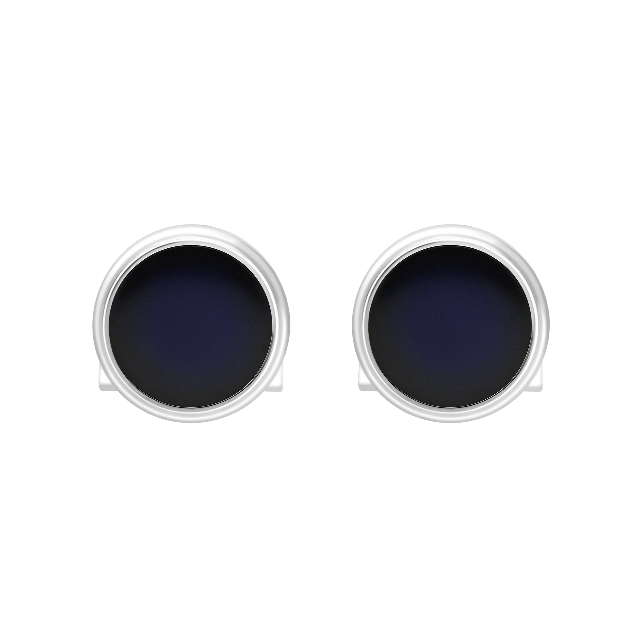 Boutons de manchette en laque bleue