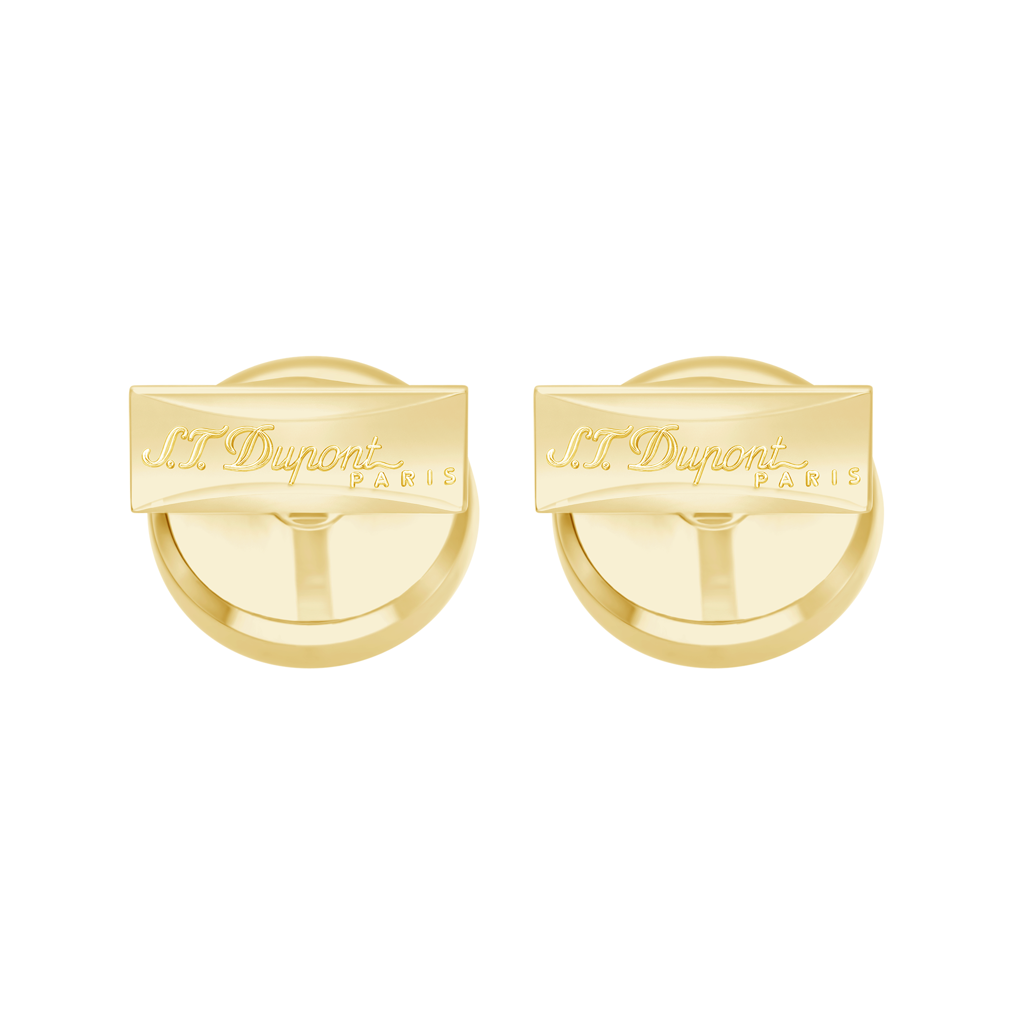 Boutons de manchette noirs et dorés