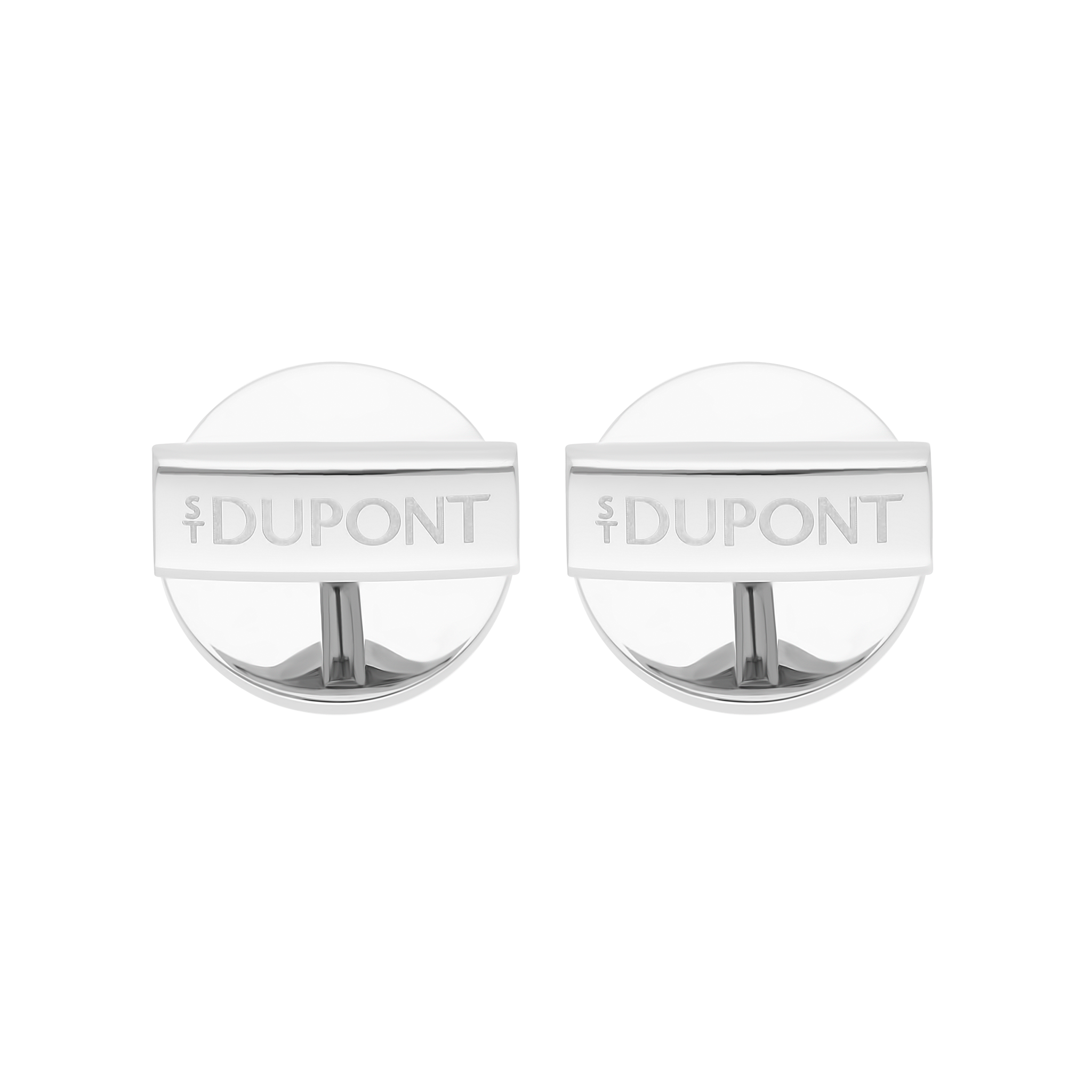 Boutons de manchette ronds en laque noire
