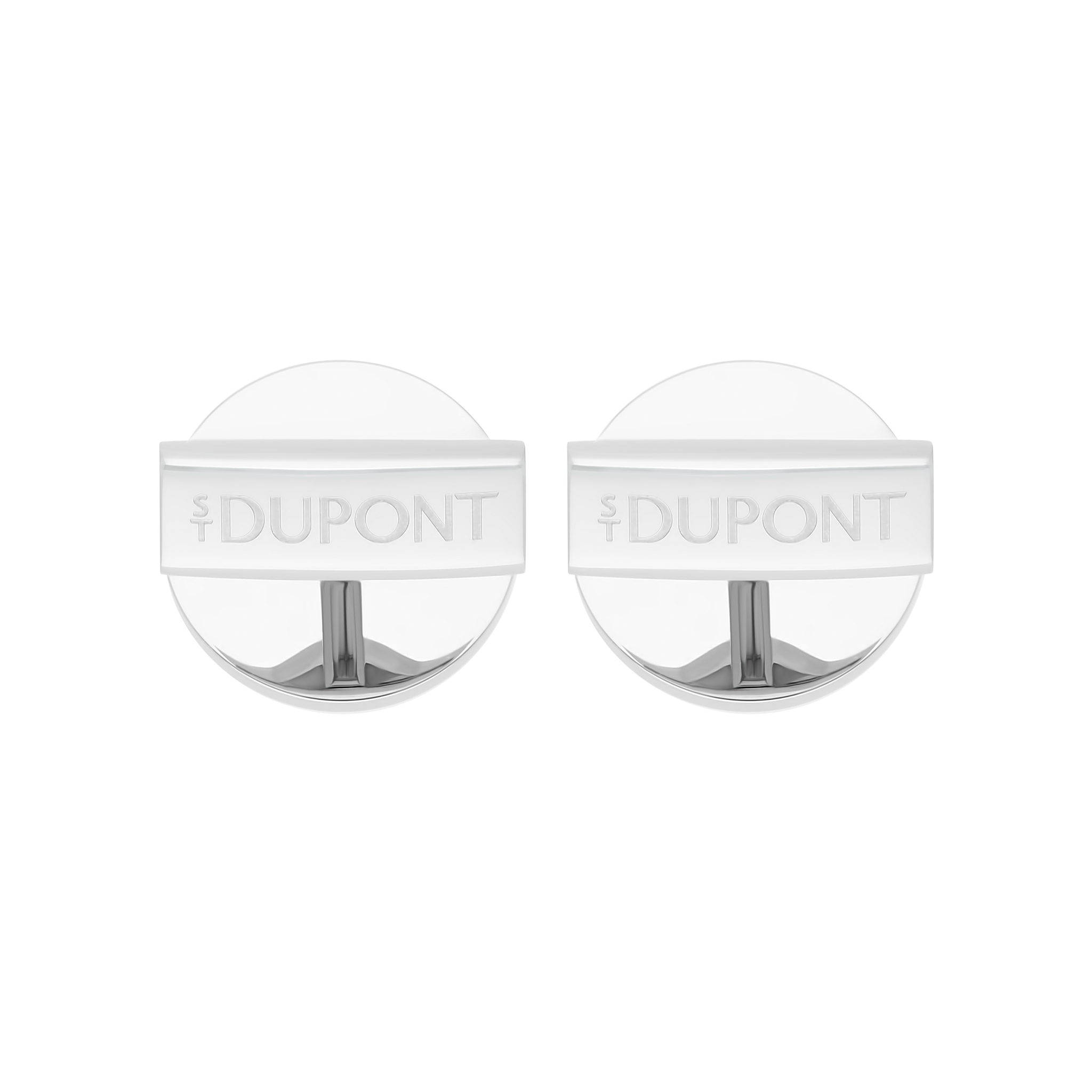 Boutons de manchette ronds en laque bleue